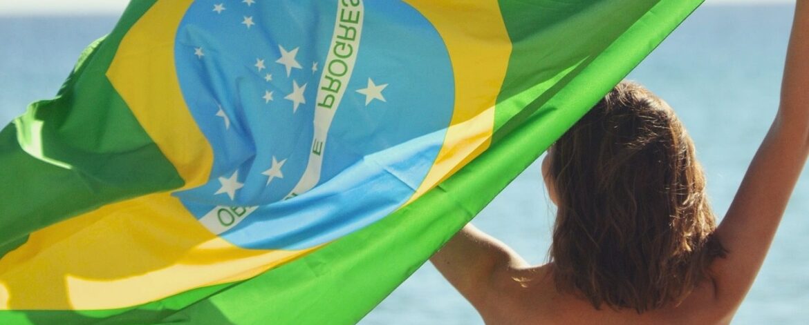 Brazil flag tourist